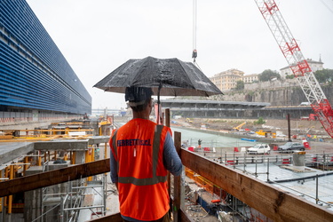 Genova, cantiere waterfront - varo del ponte nord