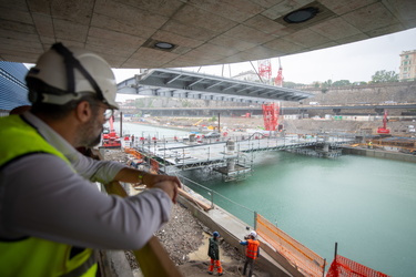 Genova, cantiere waterfront - varo del ponte nord