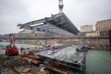 Genova, cantiere waterfront - varo del ponte nord