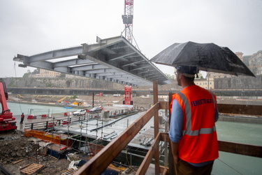 Genova, cantiere waterfront - varo del ponte nord