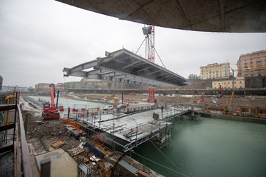 Genova, cantiere waterfront - varo del ponte nord