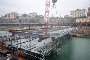 Genova, cantiere waterfront - varo del ponte nord