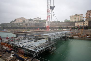 Genova, cantiere waterfront - varo del ponte nord