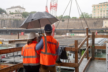 Genova, cantiere waterfront - varo del ponte nord