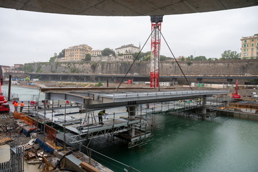 Genova, cantiere waterfront - varo del ponte nord