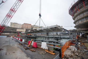 Genova, cantiere waterfront - varo del ponte nord