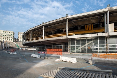 Genova, fiera - avanzamento lavori demolizione per waterfront di