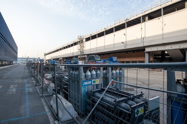 Genova, fiera - avanzamento lavori demolizione per waterfront di