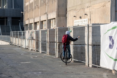 Genova, fiera - avanzamento lavori demolizione per waterfront di