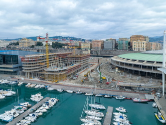 Genova, waterfront marina, lavori waterfront levante