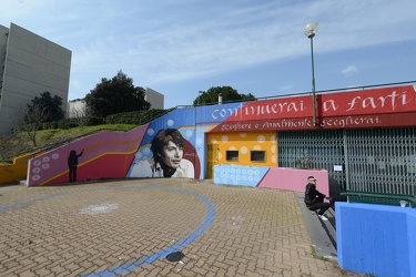 Genova, quartiere Pegli III - lavatrici PRA - murales dedicato a