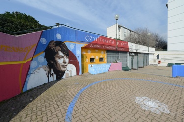 Genova, quartiere Pegli III - lavatrici PRA - murales dedicato a