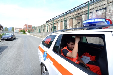 Genova - zona via delle Gavette - presidio 118 auto medica press