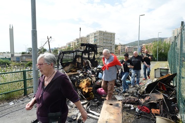 Genova Pegli, Multedo - roulotte in cui abitava anziana signora 