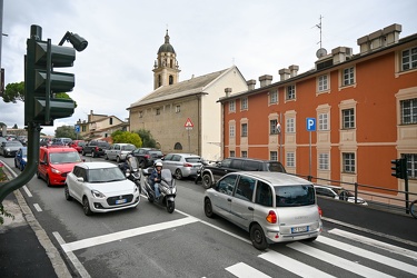 Genova Nervi - nuovo semaforo e cambio viabilita