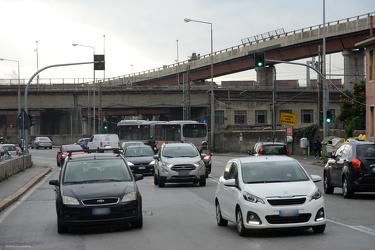 Genova - traffico a ponente dopo l'apertura della nuovo tratto d