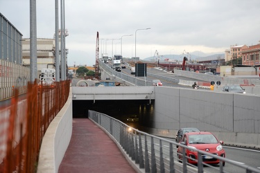 Genova - traffico a ponente dopo l'apertura della nuovo tratto d