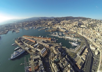 Genova, fotografia aerea da DRONE ottenuta nel febbraio 2014,