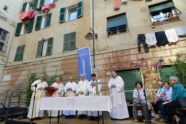 Genova - messa per Don Andrea Gallo, prete di strada, nella piaz