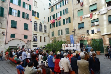 Genova - messa per Don Andrea Gallo, prete di strada, nella piaz