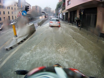 Genova - maltempo, forti pioggie - go pro shots