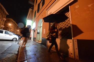 Genova - allerta meteo - abitanti e commercianti via Fereggiano 