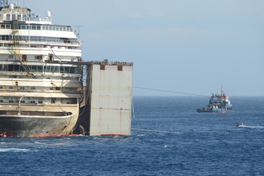 Isola del Giglio - Costa Concordia - la situazione nella prima m