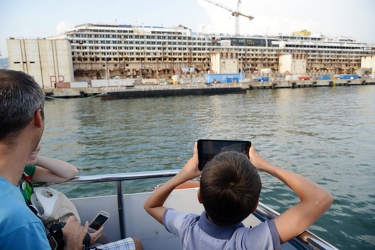 Genova, porto - nave Concordia, relitto di quella che fu la Cost