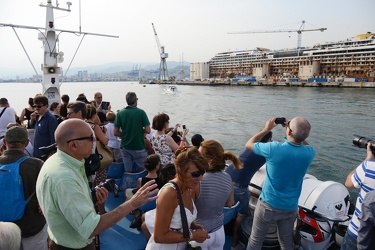 Genova, porto - nave Concordia, relitto di quella che fu la Cost