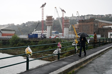 Genova - avanzamento lavori cantiere nuovo ponte ex morandi