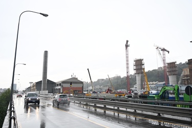 Genova - avanzamento lavori cantiere nuovo ponte ex morandi