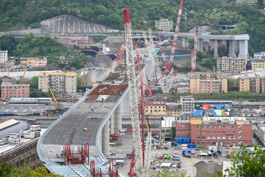 Genova - avanzamento lavori cantiere nuovo ponte ex Morandi