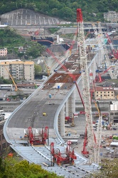 Genova - avanzamento lavori cantiere nuovo ponte ex Morandi