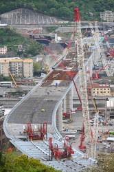 Genova - avanzamento lavori cantiere nuovo ponte ex Morandi