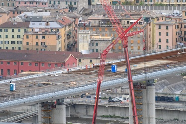 Genova - avanzamento lavori cantiere nuovo ponte ex Morandi