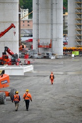 Genova - avanzamento lavori cantiere nuovo ponte ex Morandi