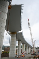 Genova - avanzamento lavori cantiere nuovo ponte ex Morandi