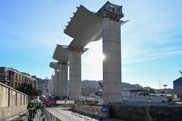 Genova - situazione avanzamento cantiere nuovo ponte ex morandi 