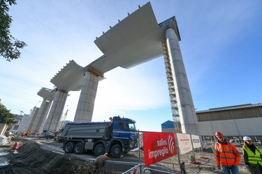 Genova - situazione avanzamento cantiere nuovo ponte ex morandi 