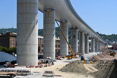 Genova, nuovo ponte Genova San Giorgio - avanzamento lavori a po