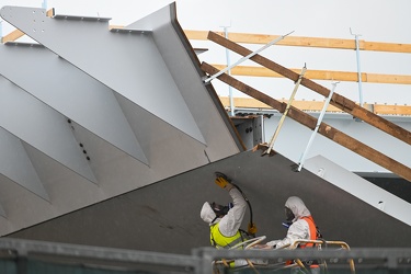 Genova, avanzamento lavori nuovo ponte - trasferimento campata i