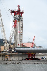 Genova, avanzamento lavori nuovo ponte - trasferimento campata i