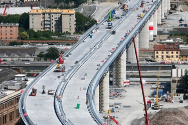 Genova, avanzamento lavori nuovo ponte ex Morandi