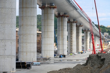 Genova, avanzamento lavori nuovo ponte ex Morandi