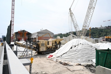 Genova - avanzamento cantiere ricostruzione Ponte ex Morandi