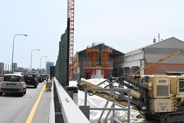 Genova - avanzamento cantiere ricostruzione Ponte ex Morandi