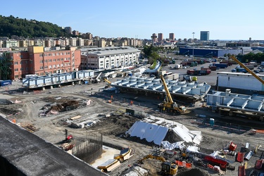 Genova, avanzamento lavori cantiere nuovo ponte per Genova