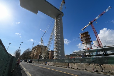 Genova, cantiere nuovo ponte - cerimonia per la. conclusione del