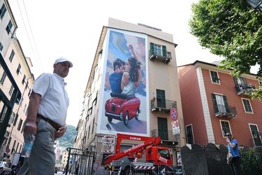 Genova, Certosa - i graffiti realizzati in ricordo della tragedi