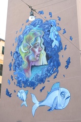Genova, Certosa - i graffiti realizzati in ricordo della tragedi